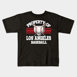 Proud Name Los Angeles Graphic Property Vintage Baseball Kids T-Shirt